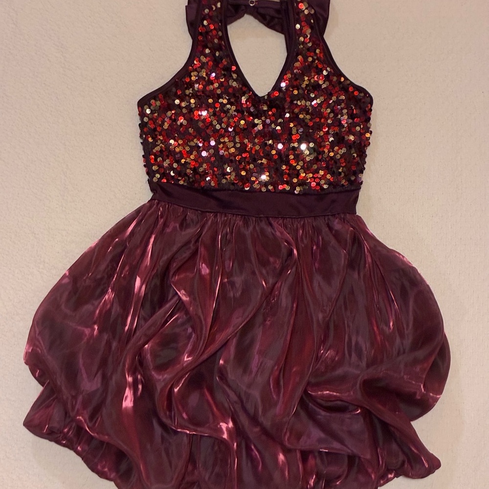 Weissman Burgundy Sequin Dance Costume
